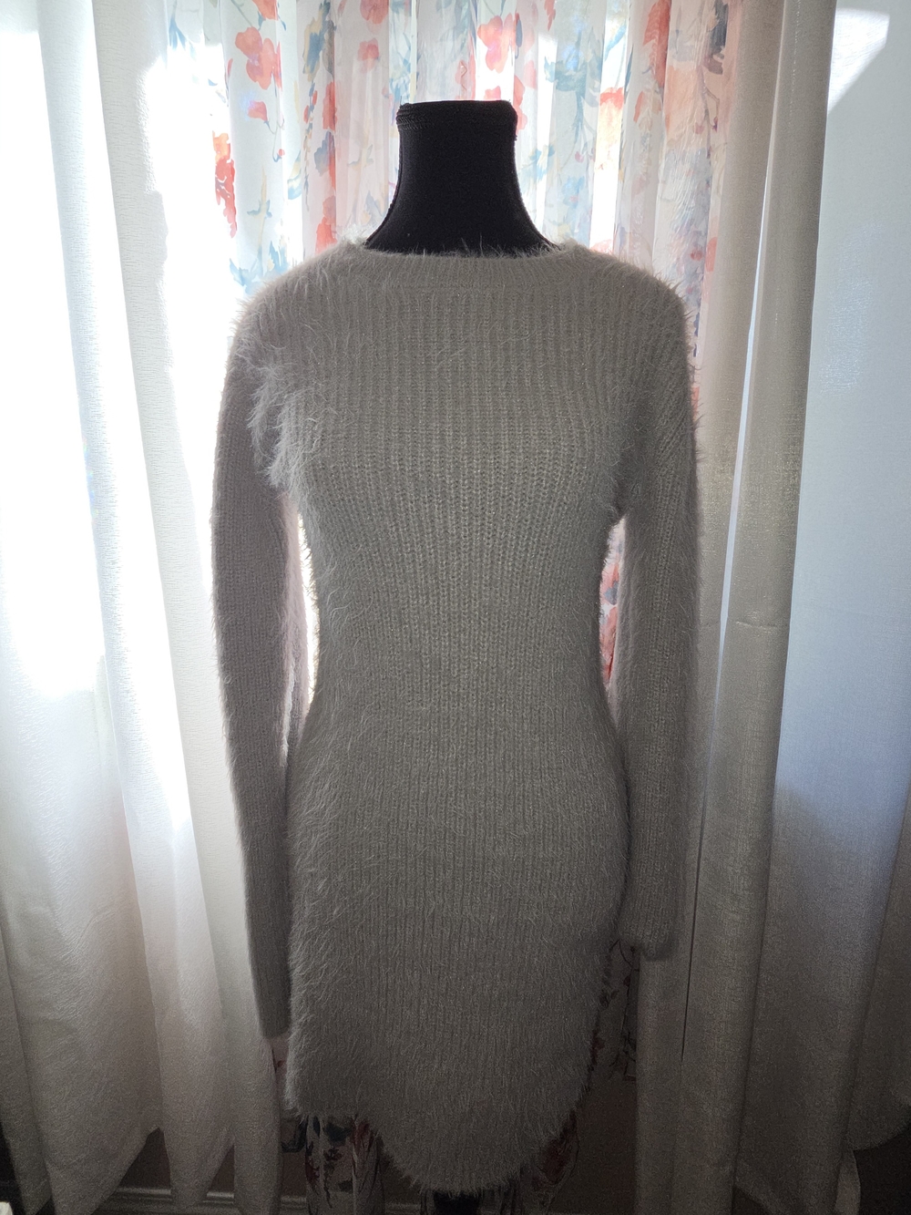Lavender Zara Keyhole Back Sweater Tunic